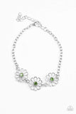 Dancing Daffodils - Green - Paparazzi Clasp Bracelet