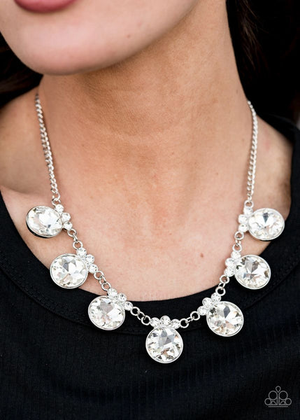 GLOW-Getter Glamour - White - Paparazzi Necklace