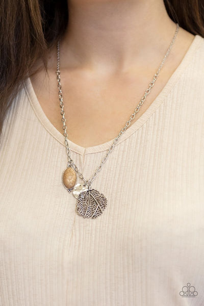 Free-Spirited Forager - Brown - Paparazzi Leaf Necklace