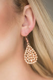 Sparkle Brighter - Copper - Paparazzi Earrings #4413 (D)