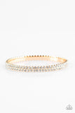 Decked Out In Diamonds - Gold Bangle Bracelet #2122 (D)