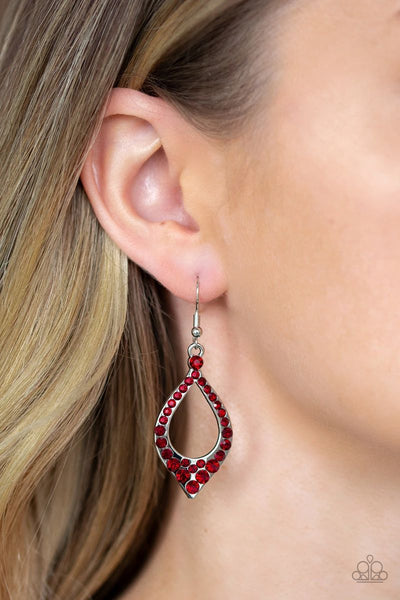Finest First Lady - Red - Paparazzi Earrings