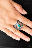 Rural Relic - Blue - Paparazzi Ring
