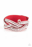 Paparazzi - Bring On The Bling - Red Snap Bracelet #270