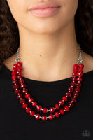 Glitter Gratitude - Red - Paparazzi Necklace