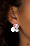 Lily Lagoon - Pink - Paparazzi Post Flower Earrings #1113 (D)