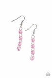 Paparazzi - Trickle-Down Effect - Pink Earrings #3994 (D)