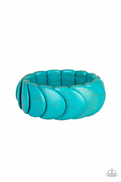 Nomadic Nature - Blue - Paparazzi Stretchy Bracelet #1062(D)