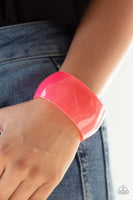 Fluent in Flamboyance - Pink - Paparazzi Acrylic Cuff Bracelet Life of the Party