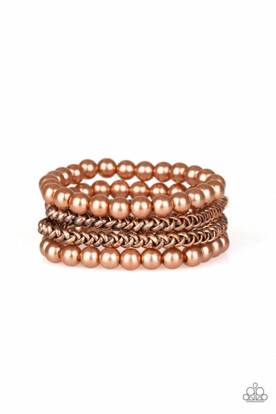 Industrial Incognito - Copper - Paparazzi Stretchy Bracelet