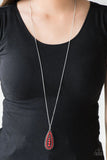 Tiki Tease - Red - Paparazzi Necklace