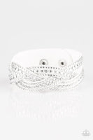 Paparazzi - Bring On The Bling - White Snap Bracelet