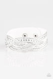 Paparazzi - Bring On The Bling - White Snap Bracelet