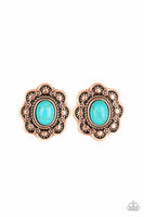 Paparazzi - Springtime Deserts - Copper Post Earrings