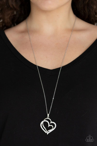 Paparazzi - Lighthearted Luster - White Heart Necklace