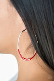 So Seren-DIP-itous - Red - Paparazzi Hoop Earrings