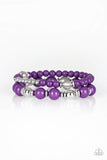 Colorful Collisions - Purple - Paparazzi Stretchy Bracelet