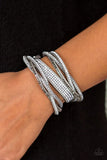 Taking Care Of Business - Silver - Paparazzi Snap Double Wrap Bracelet