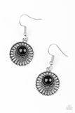 Stylishly Saharan - Black - Paparazzi Earrings #2803