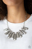 Paparazzi - MANE Up - Silver Necklace #2857