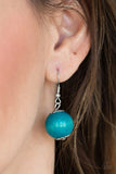 Caribbean Cover Girl - Blue - Paparazzi Wood Necklace #1350