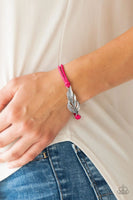 Faster Than FLIGHT - Pink - Paparazzi Feather Clasp Bracelet