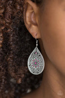 Dinner Party Posh - Pink - Paparazzi Earrings