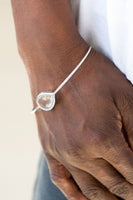 Make A Spectacle - White - Paparazzi Cuff Bracelet