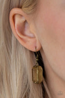 Ice Bank - Brass - Paparazzi Necklace