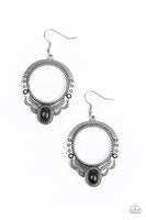 Natural Springs - Black - Paparazzi Earrings Fishhook #793 (D)