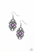 Over The Pop - Purple - Paparazzi Earrings