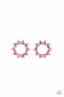 Richly Resplendent - Pink - Paparazzi Post Earrings