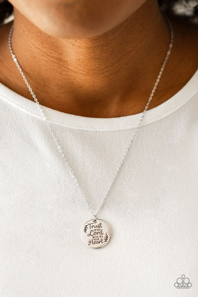 All You Need Is Trust - Silver - Paparazzi inspirational Necklace