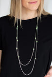 Sparkle Of The Day - Green - Paparazzi Necklace #553