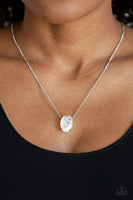 Paparazzi - Extra Ice - White Necklace #3618