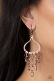 Total Net Revenue - Copper - Paparazzi Earrings #5046 (D)