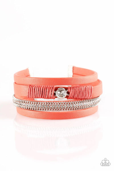 Catwalk Craze - Orange - Paparazzi Clasp Bracelet #1268