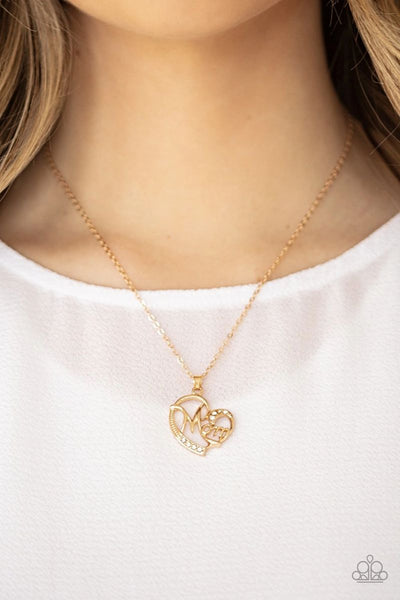 Mom Moments - Gold - Paparazzi Necklace