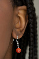 GLOW Down In History - Orange - Paparazzi Moonstone Necklace #779 (D)
