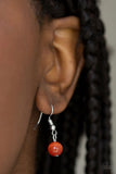 GLOW Down In History - Orange - Paparazzi Moonstone Necklace #779 (D)