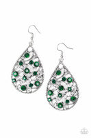 Certainly Courtier - Green - Paparazzi Earrings