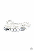 Refined Renegade - White - Paparazzi Clasp Bracelet