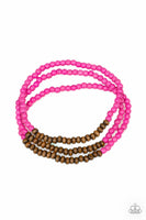 Woodland Wanderer - Pink - Paparazzi Stretchy Bracelet