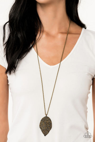 Natural Re-LEAF - Brass - Paparazzi Necklace