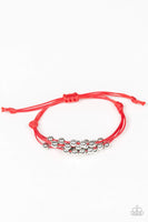 Paparazzi - Without Skipping A BEAD - Red Cord Sliding Knot Bracelet