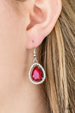 Paparazzi - A One-GLAM Show - Red Earrings
