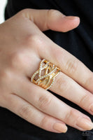 High Rollin - Gold - Paparazzi Ring