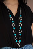 SHELL Your Soul - Blue - Paparazzi Lanyard Necklace