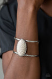 Desert Empress - White - Paparazzi Cuff Bracelet