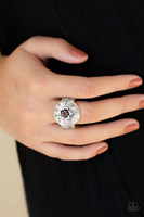 Blooming Beach Party - Red - Paparazzi Ring